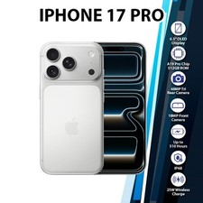 Apple iPhone 17 Pro 5G iOS Cell Phone (12GB+512GB/SILVER/Dual SIM/Unlocked)