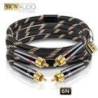 SKW Audiophiles Audio Cable 2RCA to 2 RCA Male to Male 7mm 3.2ft/1M 24k Gold Pl. — photo 2