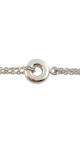 18K White Gold Circles Station Necklace 17.5" #22920 - Picture 2 of 7
