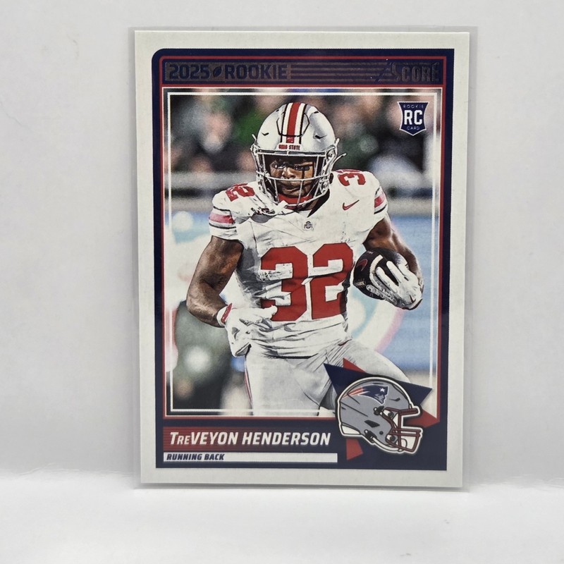 2025 Score - Rookies Treveyon Henderson #59 (RC) New England Patriots