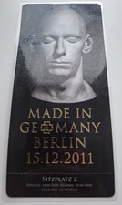 RAMMSTEIN 2011 - MADE IN GERMANY - TOUR - ORIGINAL FAN - TICKET