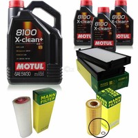 Inspektionspaket 8L Motul 8100 X-Clean+ 5W-30 FüR BMW E70 3.0D Xdrive30D E71 E72