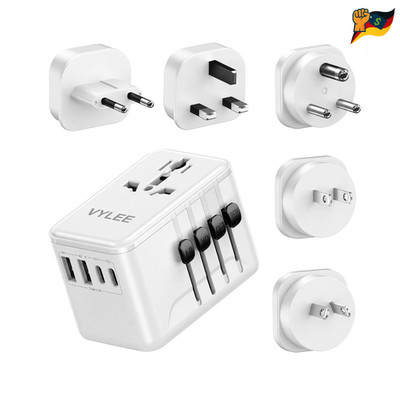 Universal Reiseadapter Weltweit Typ G D A I C 2 USB A 2 USB C 5