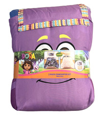 Nickelodeon Dora the Explorer Kids Reversible Comforter Pillowcase, Twin/Full