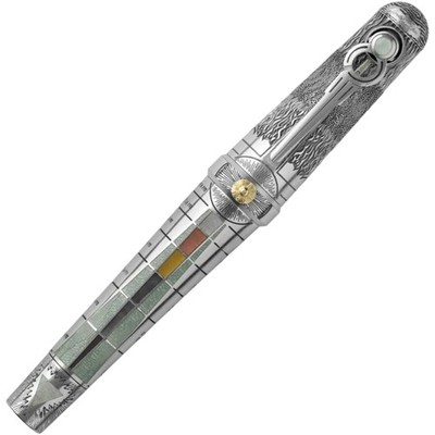 Montegrappa Fountain Pen Alchemist Aqua Sterling Silver, Medium Nib ISAKN3SW