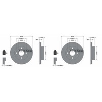 2X Textar Bremsscheiben 229Mm InnenbelÜFtet Vorne Passend FüR Toyota Starlet | 9