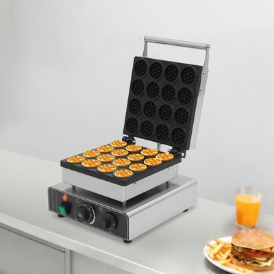 Electric Mini Belgian Waffle Maker Nonstick 16-Grid Round Waffle Baking Machine