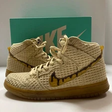 2015 Nike Dunk Hi Premium Sb Flt Gold Star Classic Brown 313171-722 with Box Us9