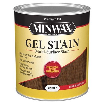 Minwax 660910000 Rich Wood Appearance Non-Drip Formula Coffee Gel Stain 1 qt.