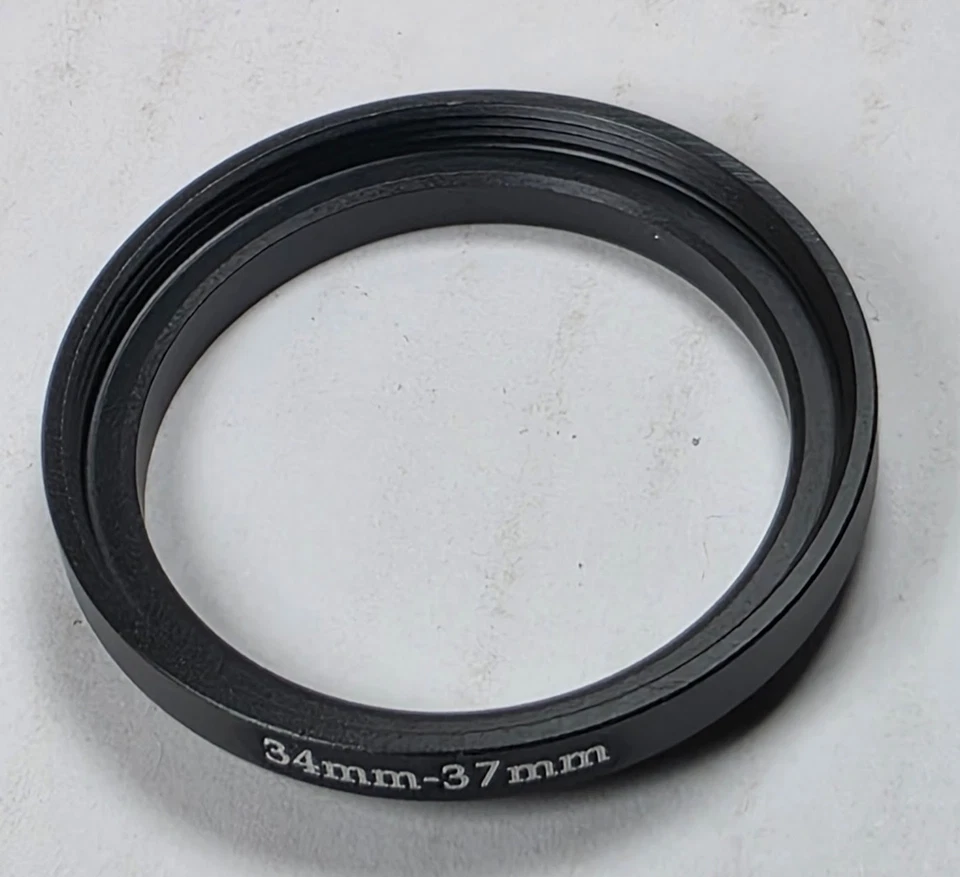 Step-up Ring Metal 34-37mm 34mm Lens to 37mm Filter 34mm-37mm 34-37 StepUp - Image 2 of 4