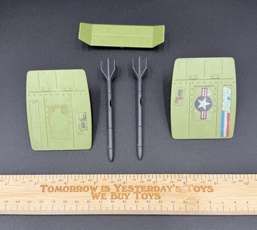 Vintage 1984 GI Joe Sky Hawk Wing Stabilizer & Missile Set