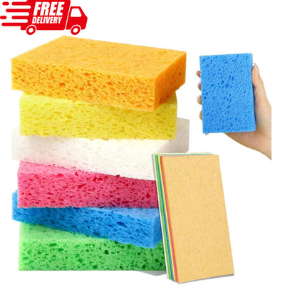 6 Pcs Kitchen Sponges for Dishes Cleaning, Non Scratch for Non Stick Cookware
