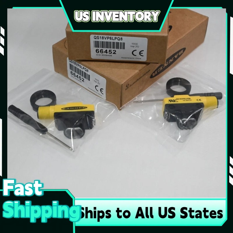 Banner QS18VP6LPQ8 New Photoelectric Switch 10-30VDC M12 Diffuse Free Ship