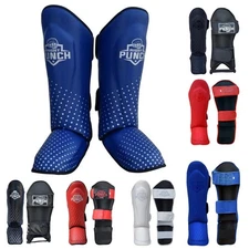 Shin Guards Kickboxing Leg Pads with Instep Protection, Muay Thai MMA Training