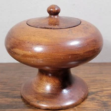  Antique 1850s Tennessee Treenware American Treen Wood Sugar Bowl Southern