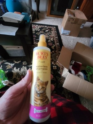 Burt's Bees for cats waterless shampoo with apple and honey, 99.7% natural