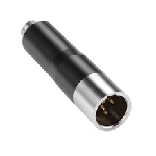 QIANRENON Mini XLR to TRS 3.5mm Microphone Connector Gold Plated 3Pin Black
