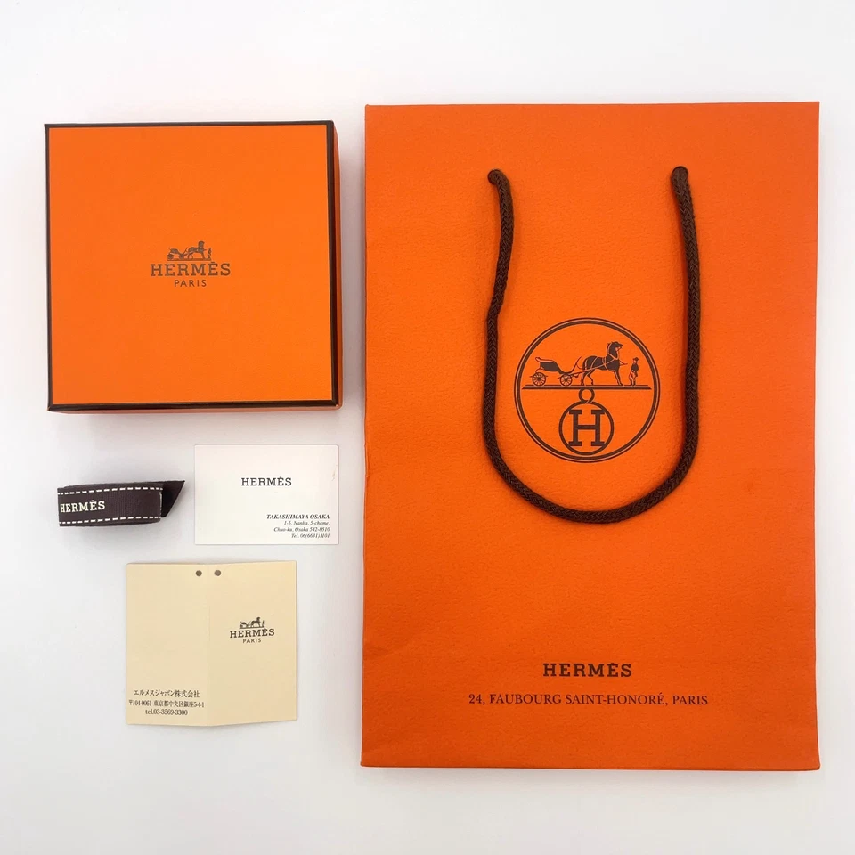 Auténticos Pendientes Hermes O'Kelly GD Cuero Etoupe Marca Z Con Caja, Bolso BA110554 Foto 3 de 4