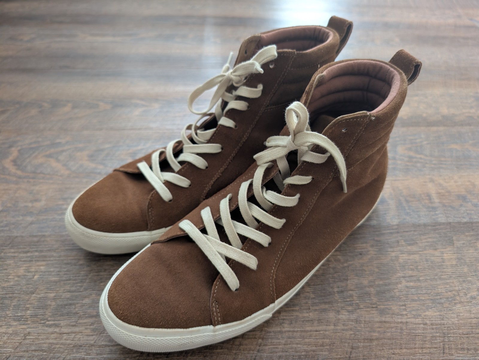 Polo Ralph Lauren Hi Top Brown Suede Mens Shoes "Gaven" 13 D