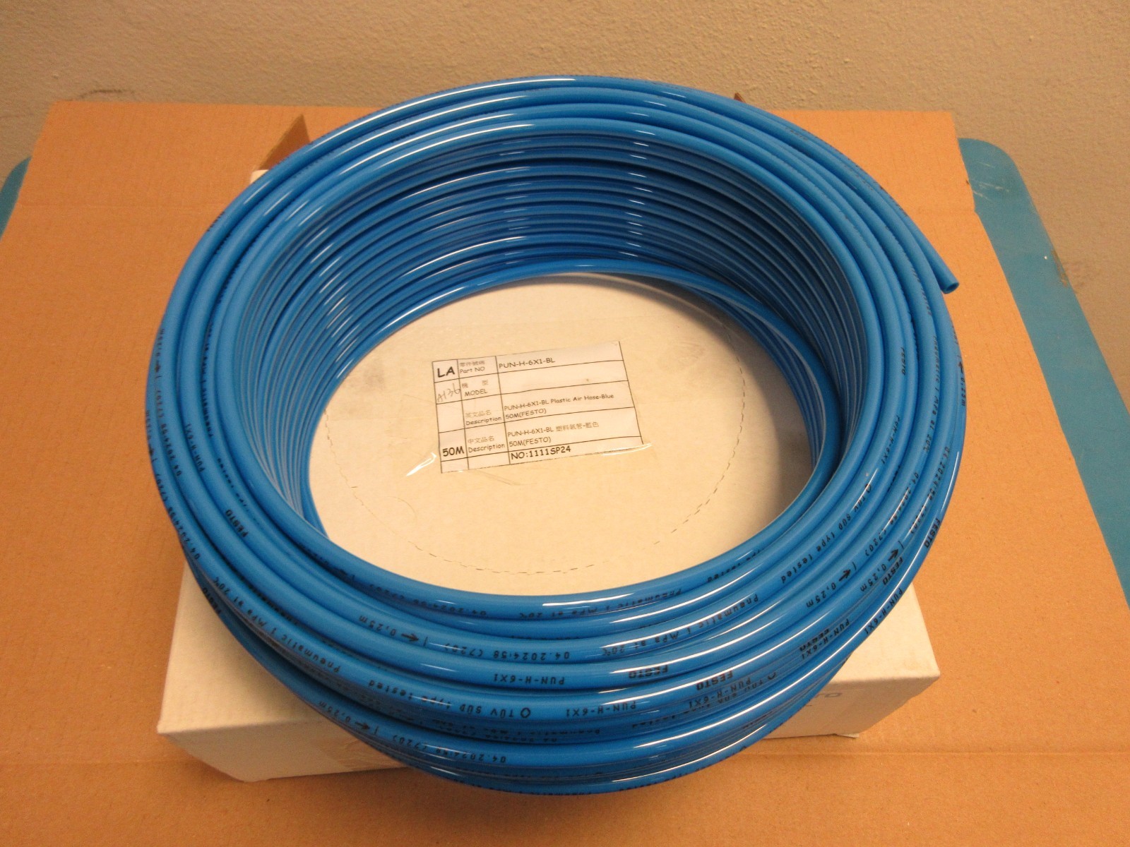 Festo Plastic Tubing PUN-H-6X1-BL (50 meter)