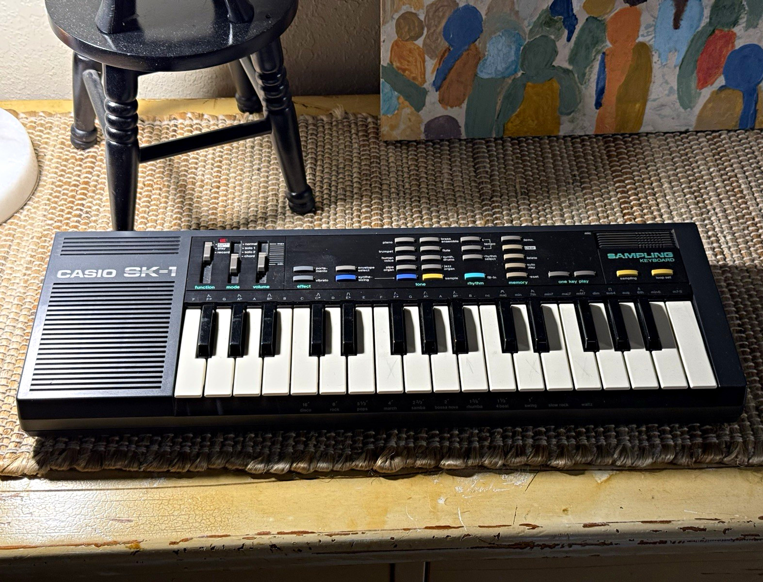 Vintage Casio SK-1 Sampling Keyboard Made in Japan Tested Working Box Manuals