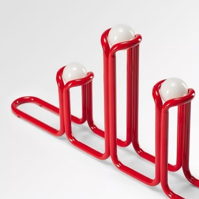 Ikea X Gustaf Westman Vinterfint Strala LED Lampe Rot Kerzenständer Neu