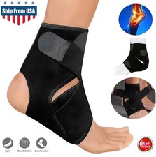 2  Adjustable Strap Sports Ankle Brace Breathable Compression Wrap Ankle Support