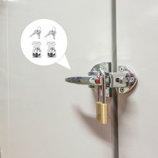 2 Sets Stainless Steel Keyed Hasp Locks for Securing Small Doors and Cabinets