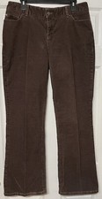 Vintage LL Bean Pants Womens 12 Reg Brown Corduroy Favorite Fit Straight