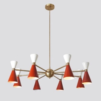 8 Arms 16 Lights Stilnovo Style Modern Brass Sputnik Chandelier Mid Century Fix