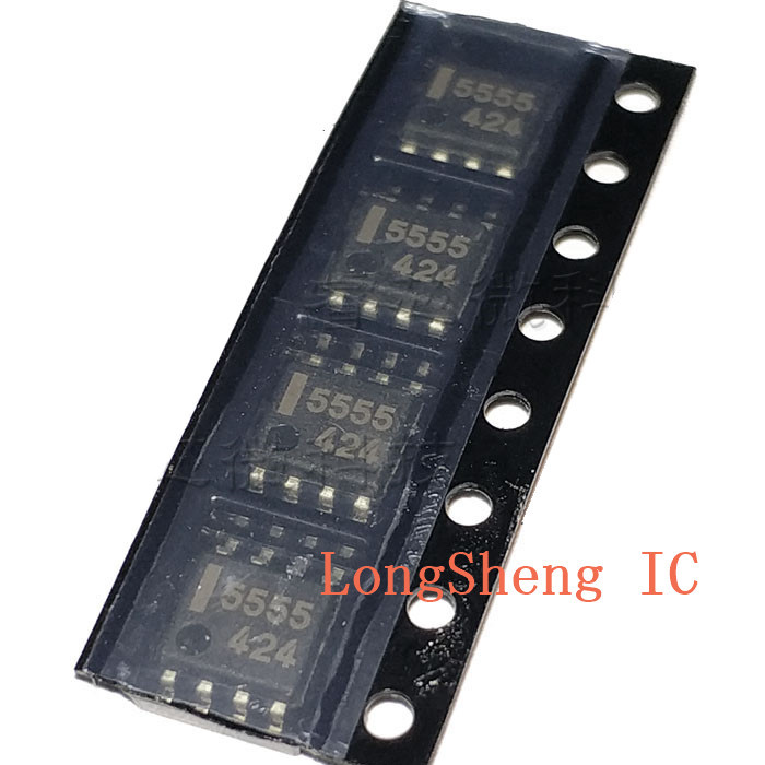 10pcs SMD NE555 555 Timer IC Module SOP8 Chips Built-in Circuit 4.5-16V