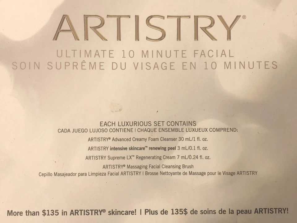 Artistry Ultimate 10 Minute Facial Kit Cleanser Peel Cream Brush Travel Set - Image 2 of 4