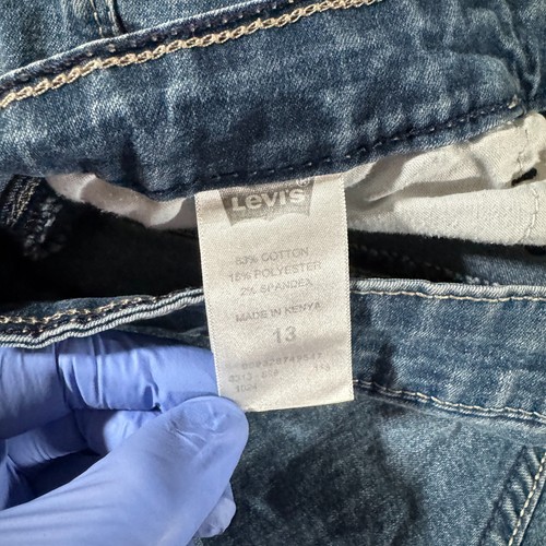 Levi's Denim Shorty Short Shorts Blue Women's Size 13 Womens Pocket Button Zip - Picture 12 of 17