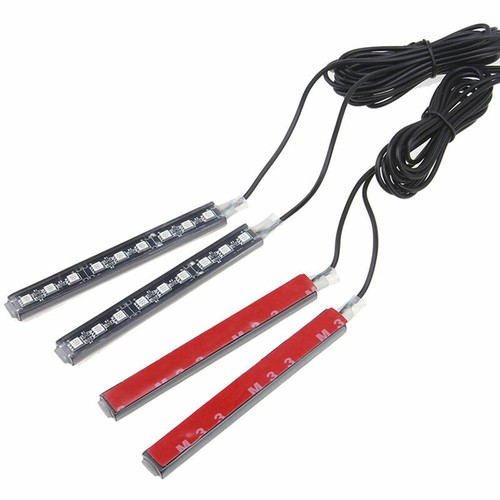 4in1 Blue 9 LED Floor Decorative Atmosphere Lamp Light Accessories For Car Auto - Picture 10 of 10