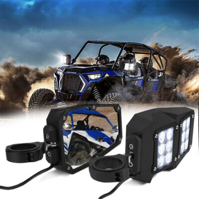 DYSO Rear View Mirrors DYSO Rear View Side Mirrors With LED Light For Can-Am Maverick X3 & Commander 1000 UTV - Black Aluminum Can-Am ATV, Side-by-Side & UTV Decals & Emblems - Foto 4