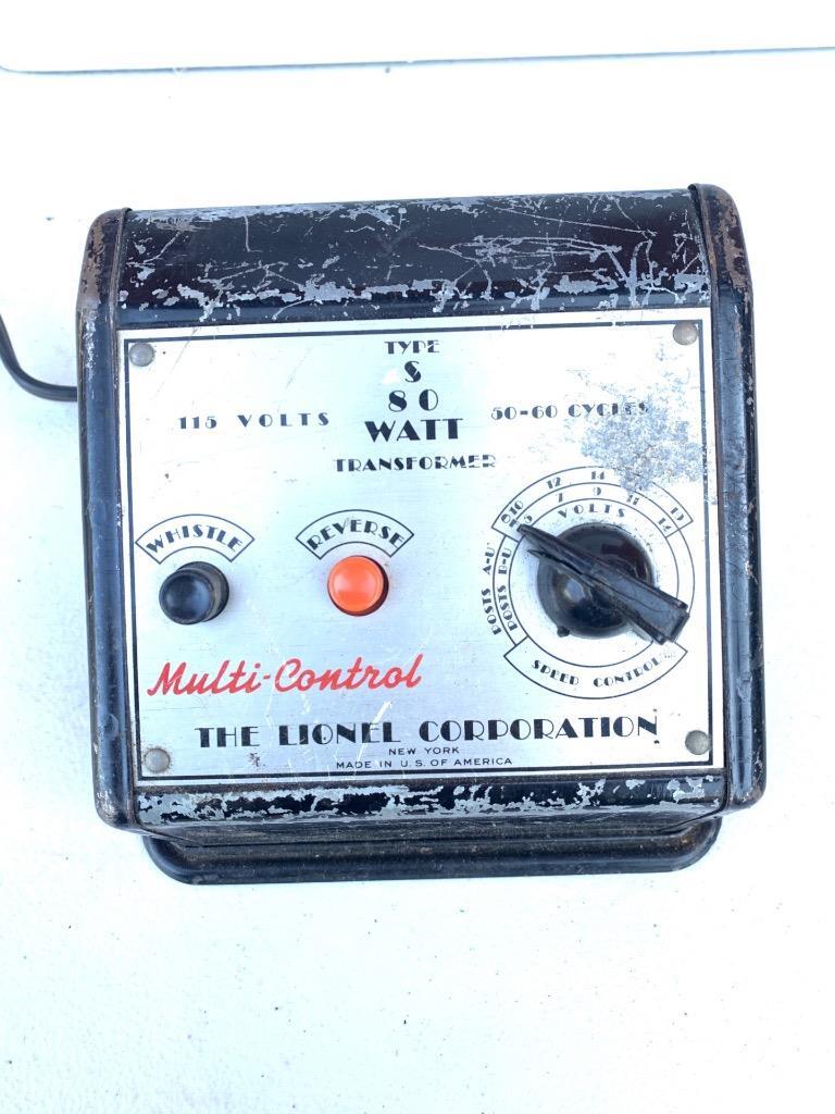 Vintage LIONEL TYPE S 80 Watt Multi-control Transformer