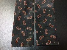 Specialty House Japan 100 Silk Cravat Pussy Bow Tie Black Red Paisley