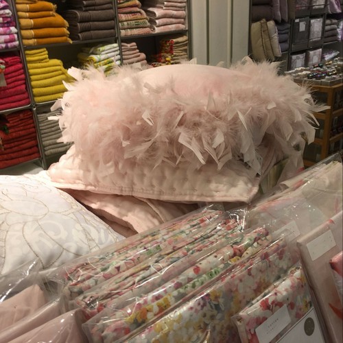 1 Yard   Dusty Rose  Blush Pink Chandelle Feather Fringe Turkey Feather Trim 