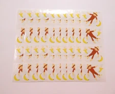 Mrs Grossman's Lot of 10 Strips ~Sock Monkey~ 2009 Vintage Stickers Scrapbooking