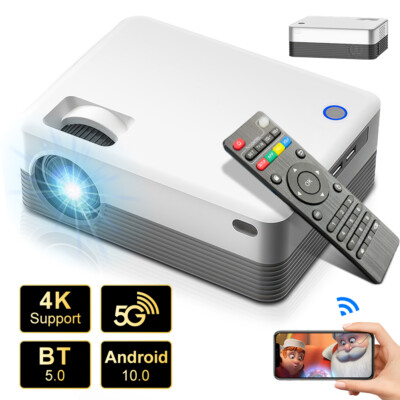 4K Projector 50000LMS 1080P 3D WiFi Bluetooth Video Home Theater Screen Display