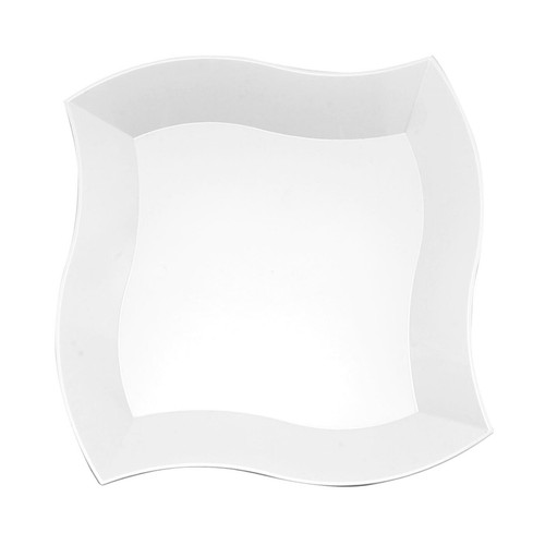Disposable Plastic Dinnerware Set Party Package Square Wave Design Dinner Plates - Picture 50 of 57