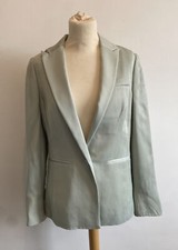 Womens Me+em Blazer Jacket Uk Size 6 Mint Green Button Smart Casual