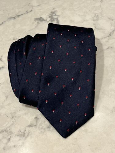 Philippe Longet Mens Vintage Tie Navy Red