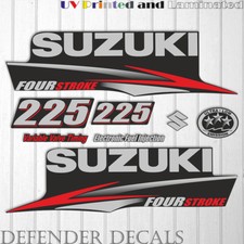 Kit adesivi decalcomania motore fuoribordo Suzuki 225 cv quattro tempi riproduzione