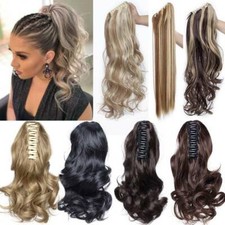 Klammer On Haarteil Zopf Pferdeschwanz Haarverlängerung Natürlich Claw Ponytail