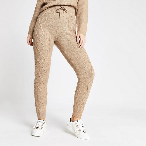 River Island Cable Knitted Joggers 