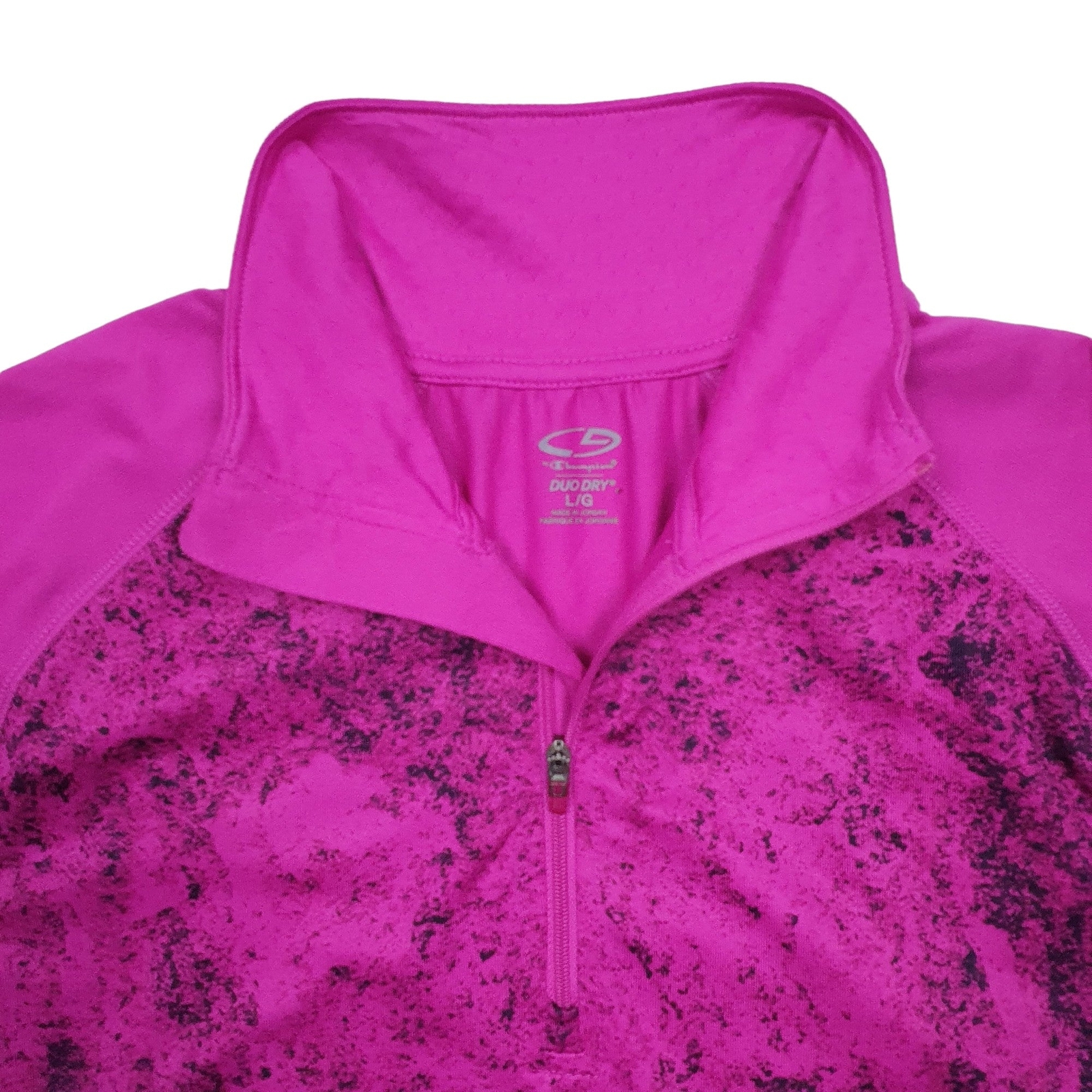 CHAMPION 1/4 Quarter Zip DuoDry Active Running Sport Jumper Sweatshirt Womens M image 2