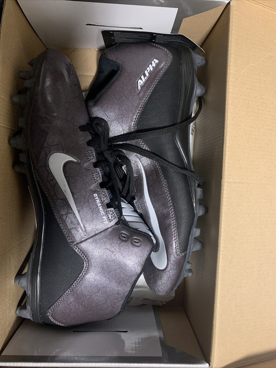 NEW Nike Mens Alpha Strike 2 3/4 TD Football Cleats Gray 725227