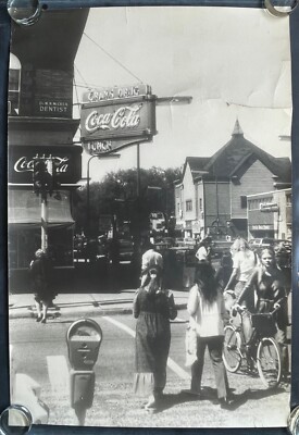 Original Photo Poster Minneapolis Street Scene w/Coca-Cola Sign 24x36 ca. 1972