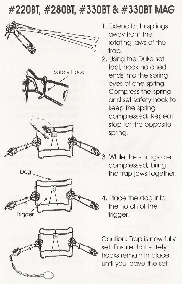 1 DUKE 220 BODY TRAPS RACCOON FOX BADGER MUSKRAT MINK groundhog 0420 sale new - Image 2 of 2